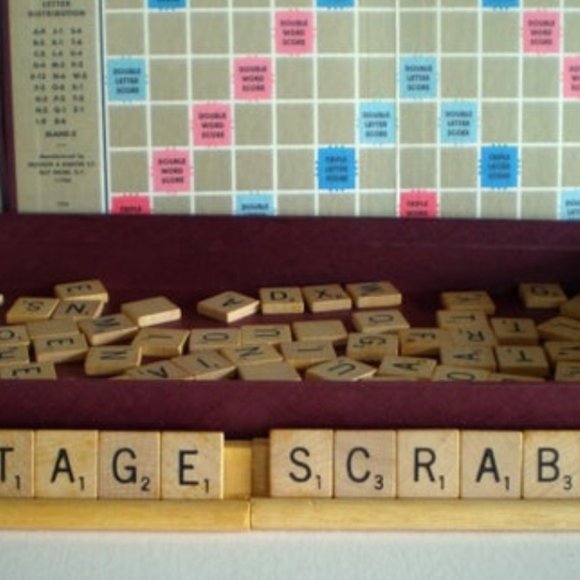 Scrabble Board Game Vtg 1953 Word Game in Burgundy Box COMPLETE - Picture 11 of 12
